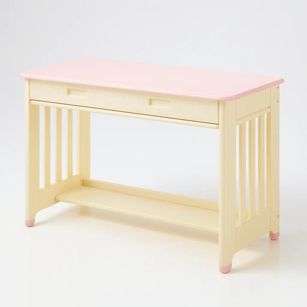 Kinderschreibtisch Holz MDF Rosa/Beige 100x50x75 cm