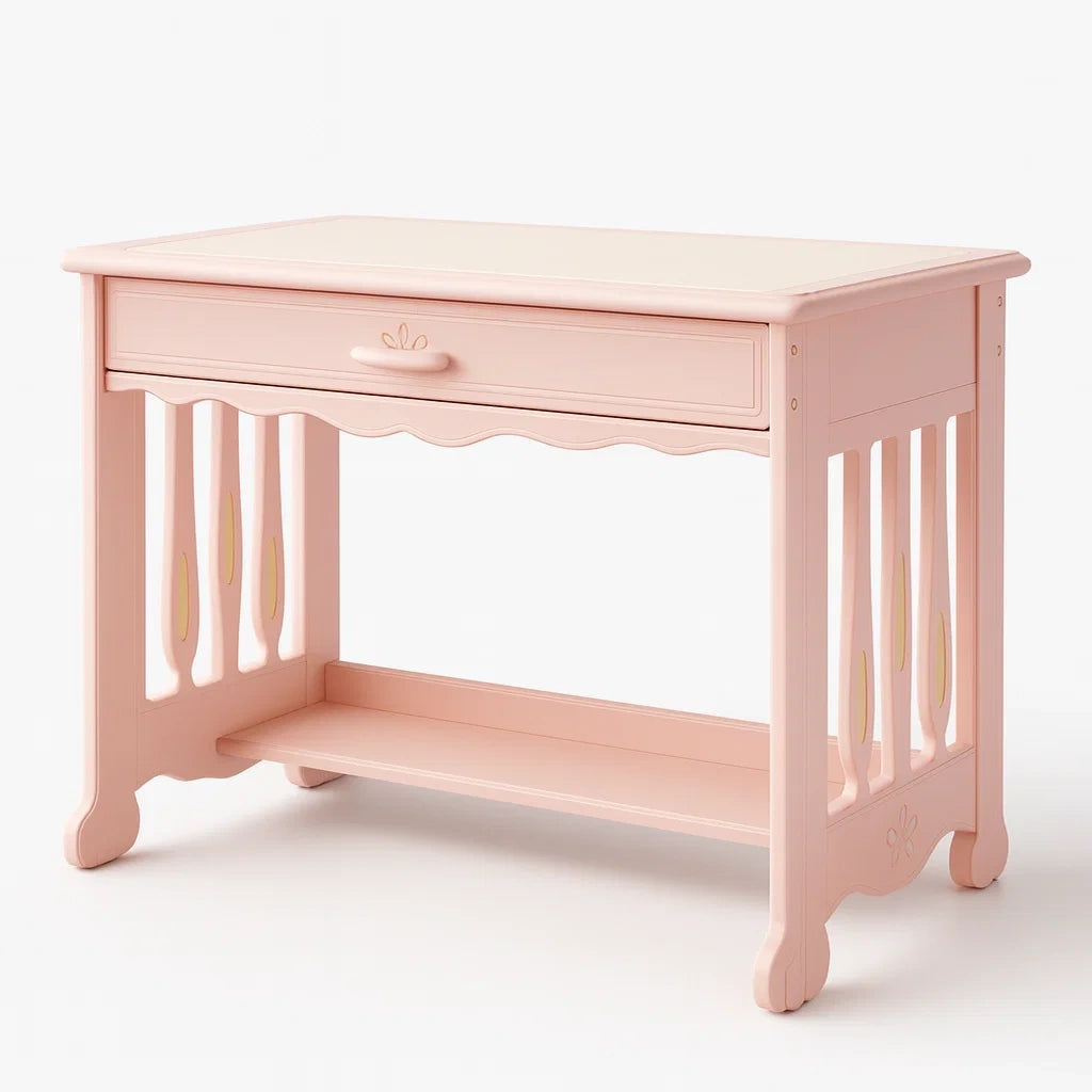 Kinderschreibtisch Rosa Holz 100cm